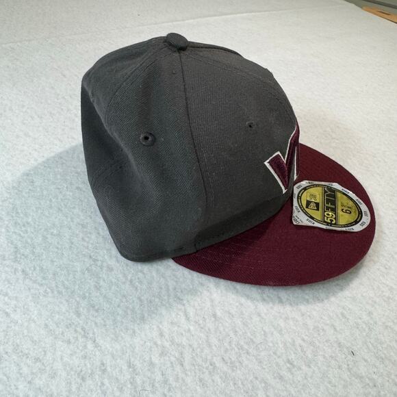 Kids New Era Maroon Virginia Tech VT Hokies 59Fifty Fitted Hat Cap Wool Poly Bln - Picture 7 of 9